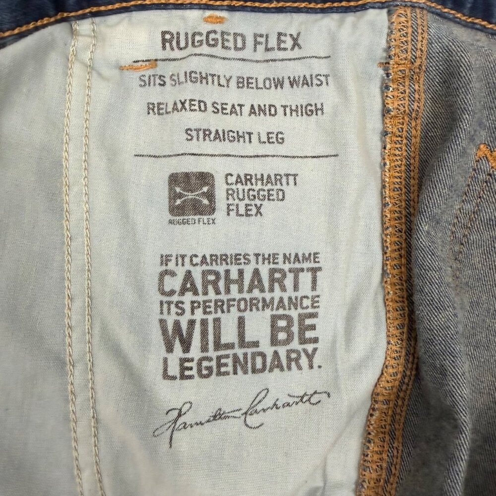 Carhartt Jeans Rugged Flex Relaxed Fit Blue - Men's 40x30 - Picture 10 of 10